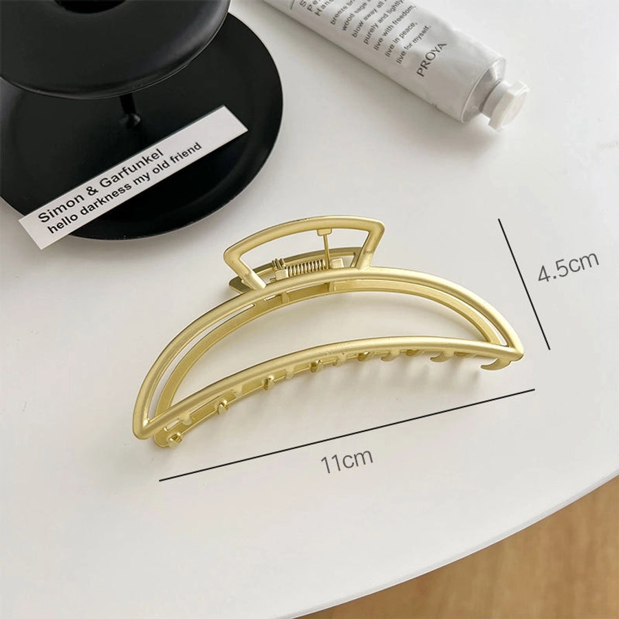 retro geometric alloy plating hair claws