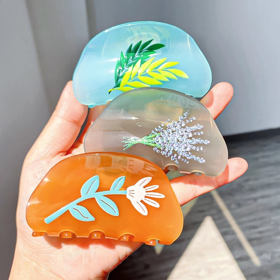 simple style fruit arylic handmade hair claws