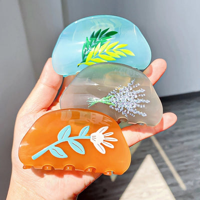 simple style fruit arylic handmade hair claws