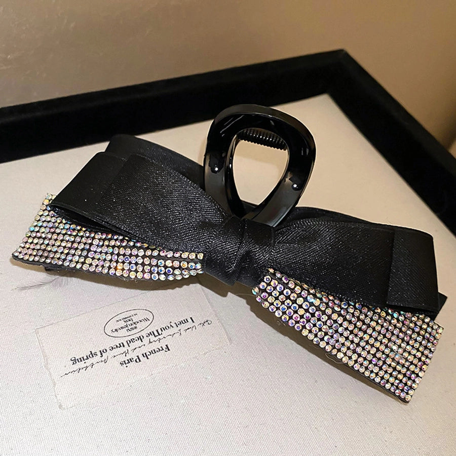 Women's Simple Style Classic Style Bow Knot Arylic Inlay Zircon Hair Claws