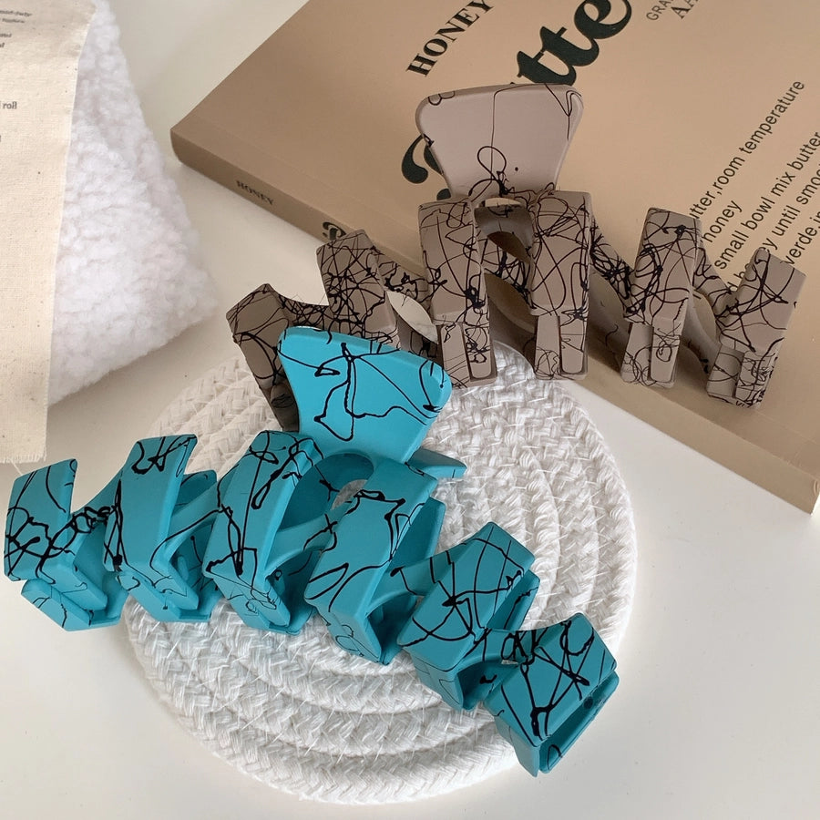 simple style artistic lines plastic hair claws