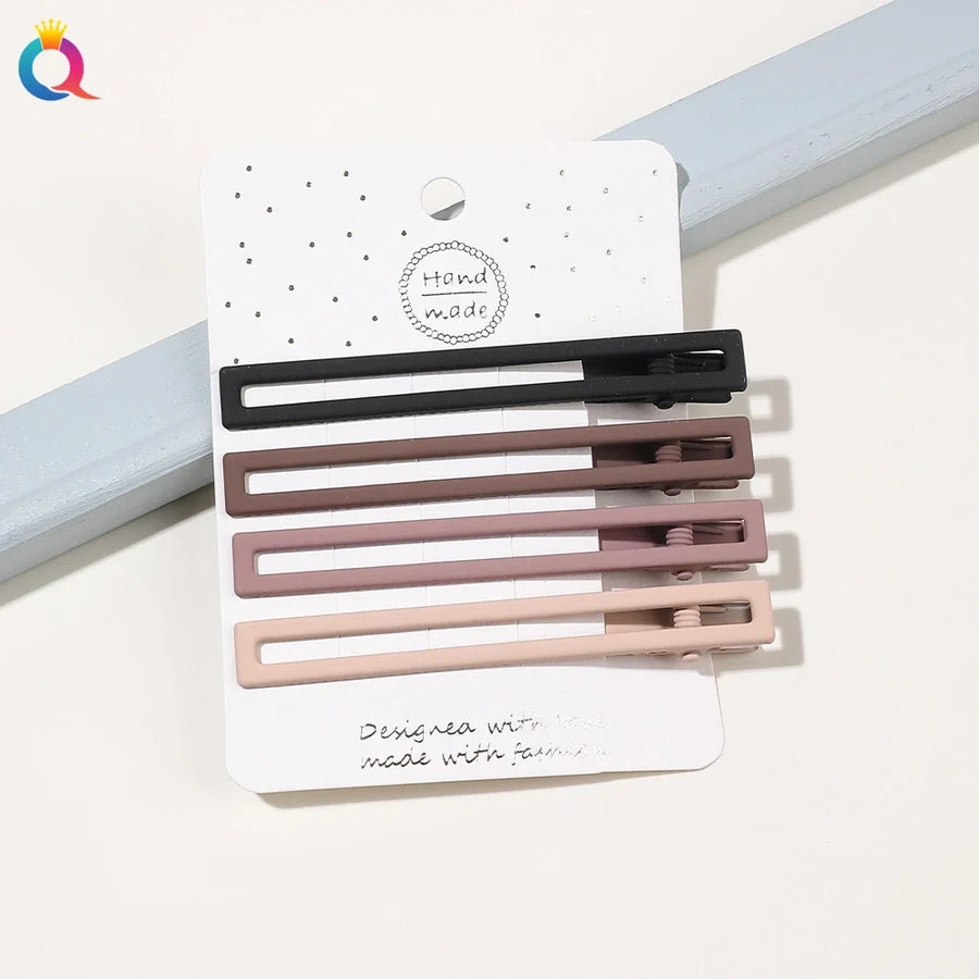 women's simple style geometric alloy plating hair clip