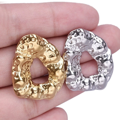 1 Pair Basic Simple Style Geometric Plating 304 Stainless Steel Ear Studs