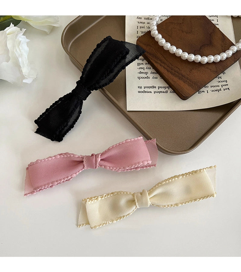 Spring and Summer New Arrival Bow Headwear  Hairpin Women's Side Bangs Clip Beautiful Back of Head Hair Accessories