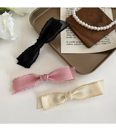 Spring and Summer New Arrival Bow Headwear  Hairpin Women's Side Bangs Clip Beautiful Back of Head Hair Accessories