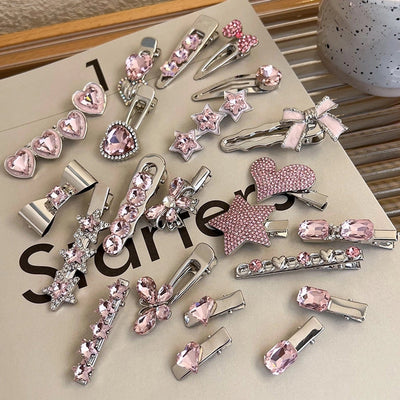 Women's Sweet Star Heart Shape Bow Knot Alloy Hair Clip