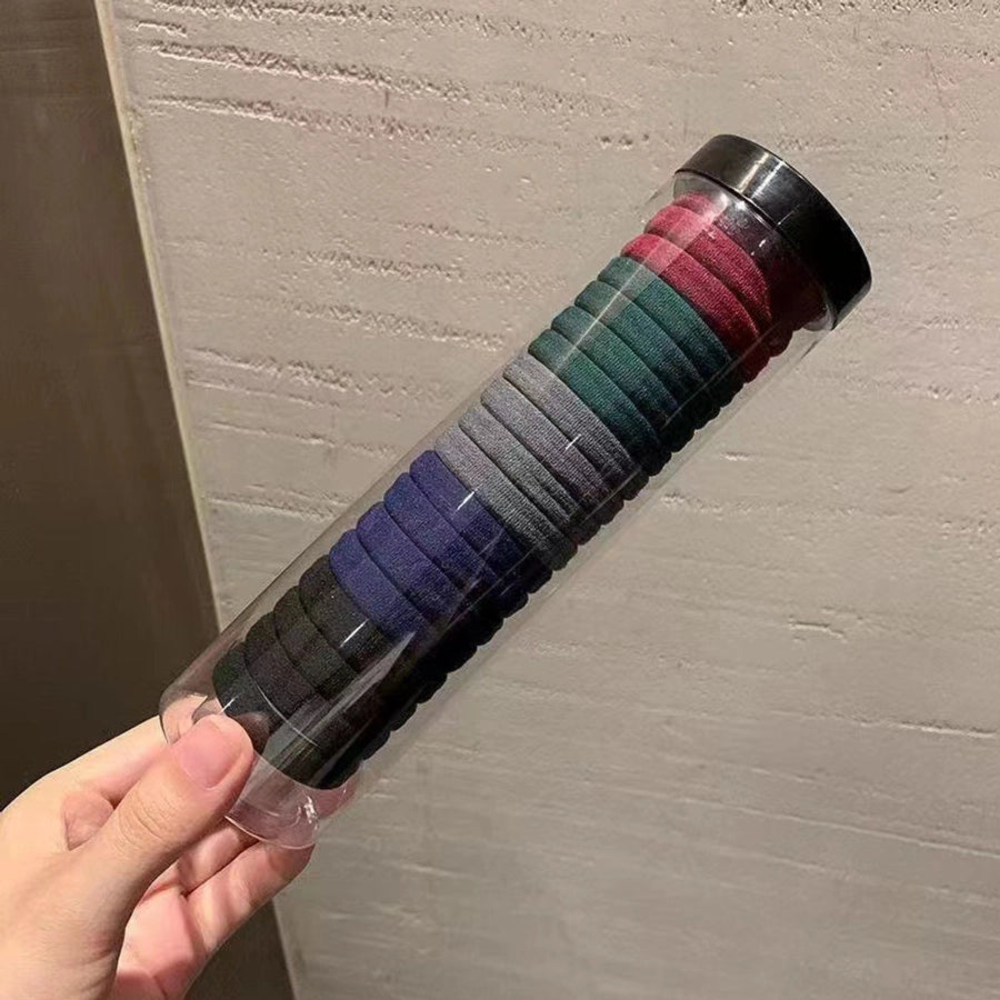 women's simple style multicolor nylon handmade hair tie