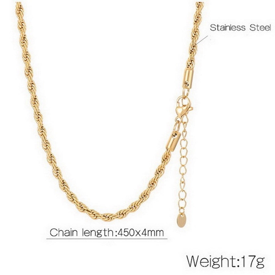 Jewelry Simple Style Geometric 304 Stainless Steel 18K Gold Plated Bracelets Necklace