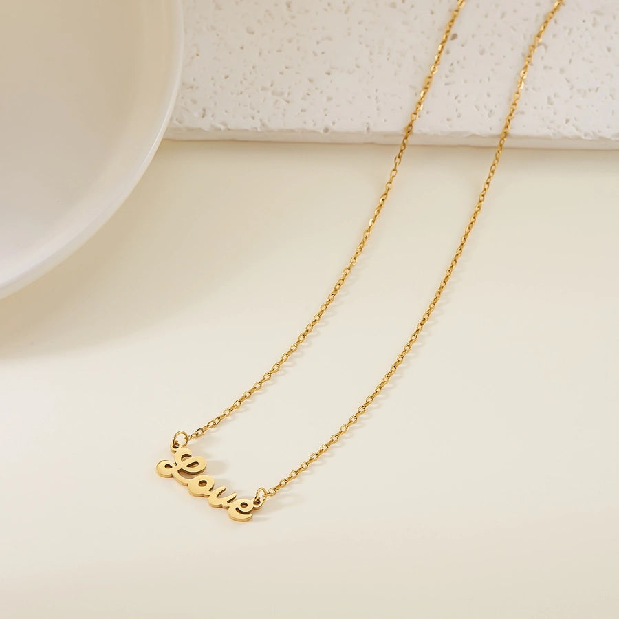 Jewelry Simple Style letter 201 Stainless Steel Necklace