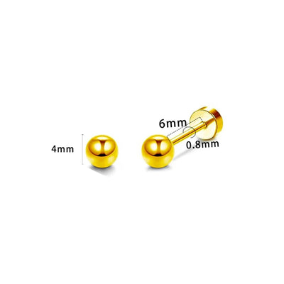 1 Piece Casual Formal Simple Style Star 316 Stainless Steel  Zircon 14K Gold Plated Ear Studs