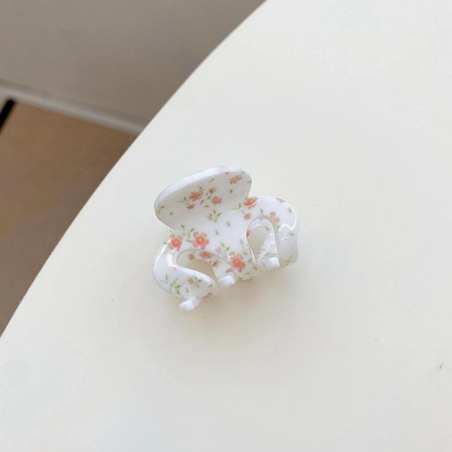 women's sweet solid color flowers plastic/resin headwear stoving varnish hair claws