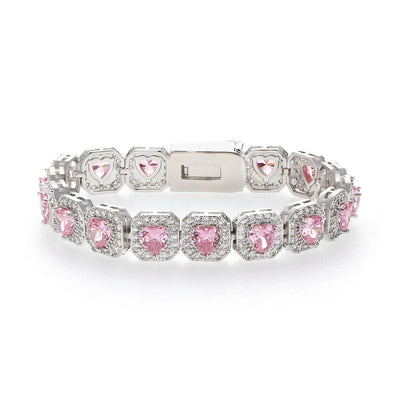 Copper Zircon Plating Inlay Square Zircon Bracelets