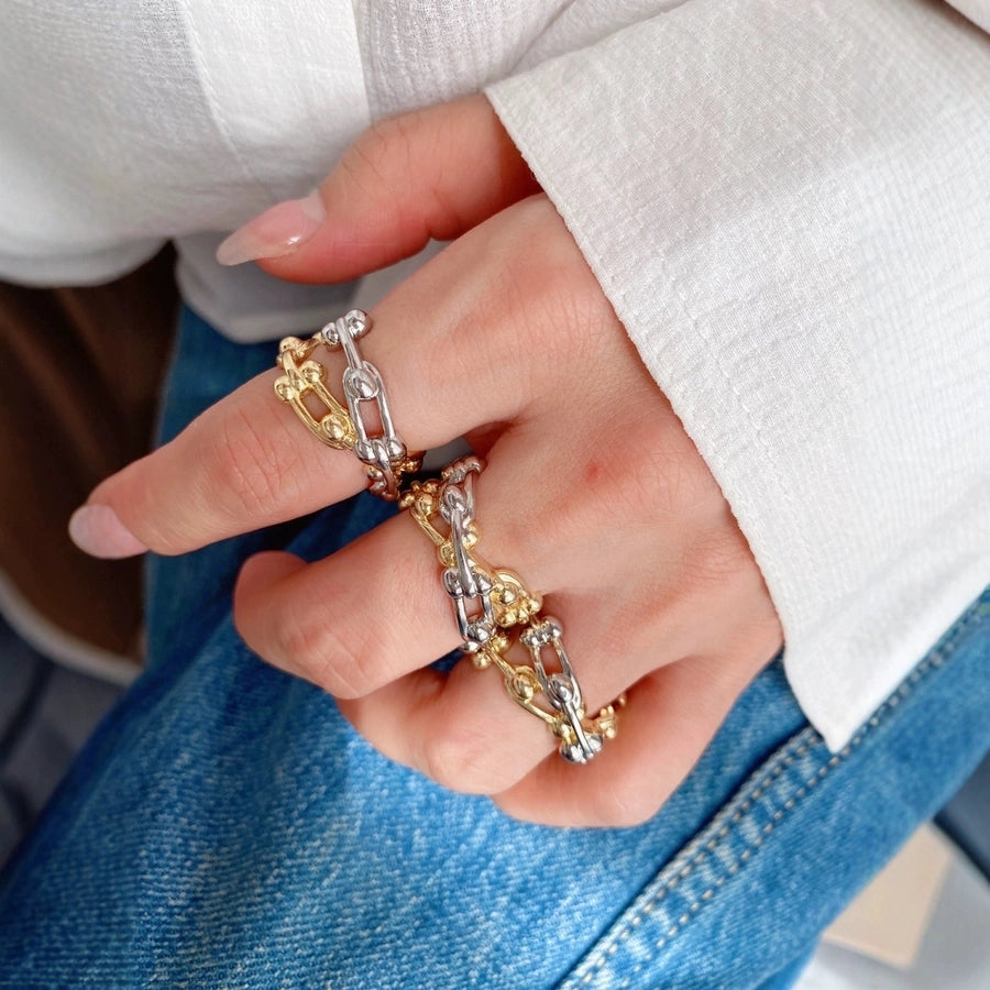 Jewelry Vintage Style Classic Style Geometric Copper Zircon Plating Open Rings