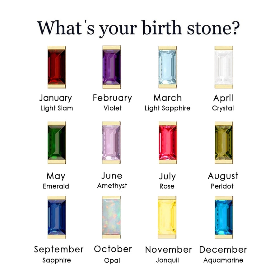 1 Pair Casual Vintage Style Classic Style Square Rectangle 304 Stainless Steel Birthstone Zircon Ear Studs