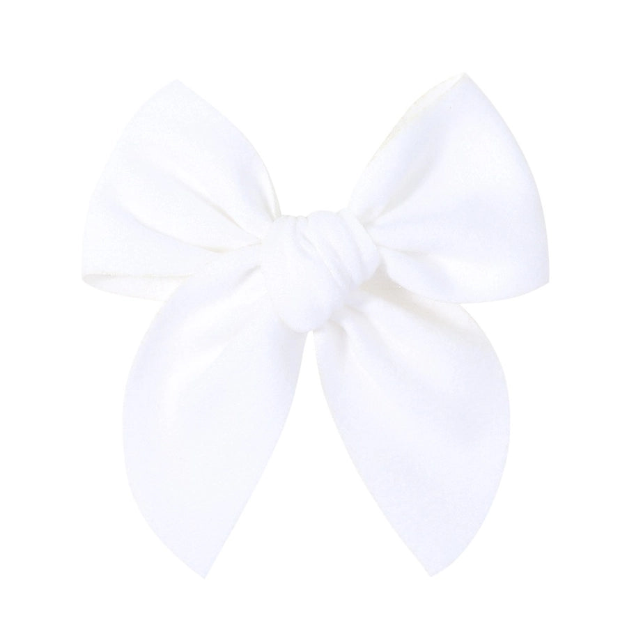 sweet solid color polyester bow knot hair clip