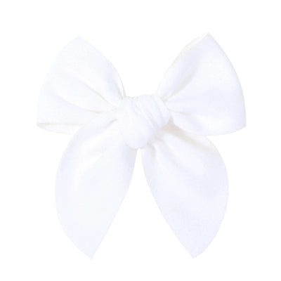 sweet solid color polyester bow knot hair clip