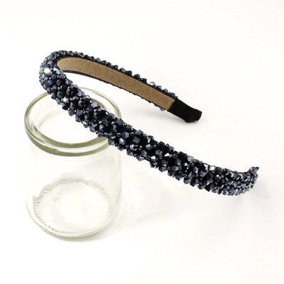 four-row crystal hair hoop korean wide-brimmed rhinestone headband