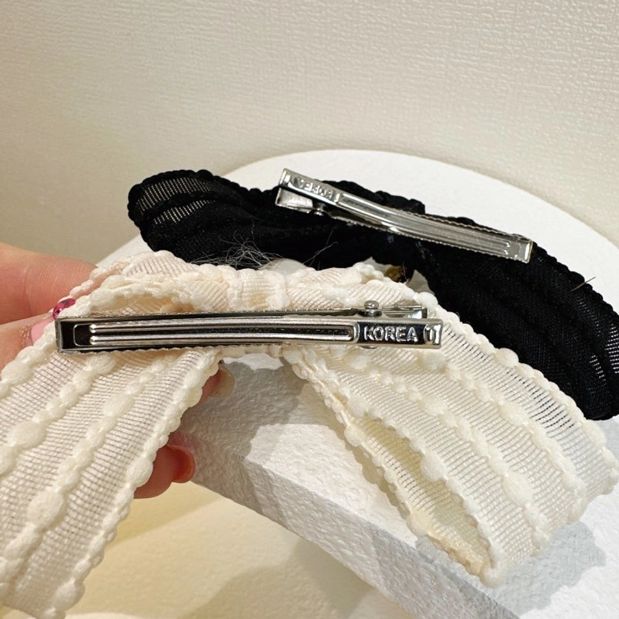 Women's Sweet Bow Knot Cloth Hair Clip