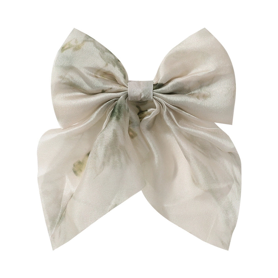Girl'S Simple Style Classic Style Bow Knot Alloy Ribbon Lettuce Trim Hair Clip