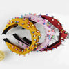 Internet Celebrity Candy Tie Dye Pearl Headband Solid Color Fabric Middle Knot Simple  Headband Hair Accessories Factory Outlet