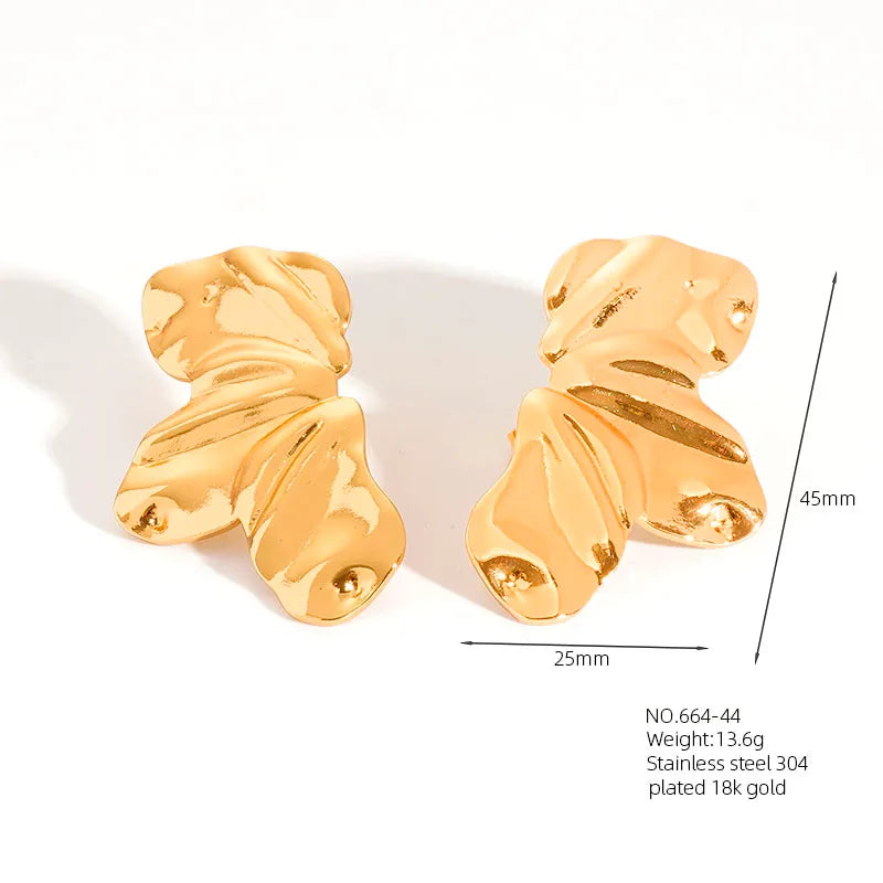 1 Pair Casual Simple Style Classic Style Geometric Square 304 Stainless Steel 18K Gold Plated Imitation Gold  Ear Studs