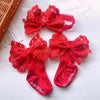 cute sweet flower bow knot ribbon lace sequins handmade hair band