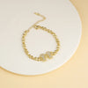 Copper Beaded Chain Plating Cartoon Character Bracelets
