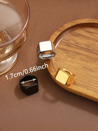 Jewelry Simple Style Geometric 304 Stainless Steel Rings