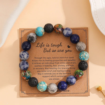 Classical Retro Geometric natural stone Bracelets In Bulk