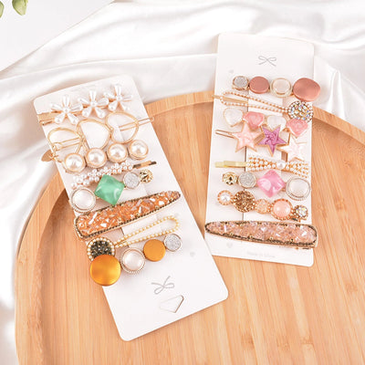 pearl frosted hairpin eight-piece set