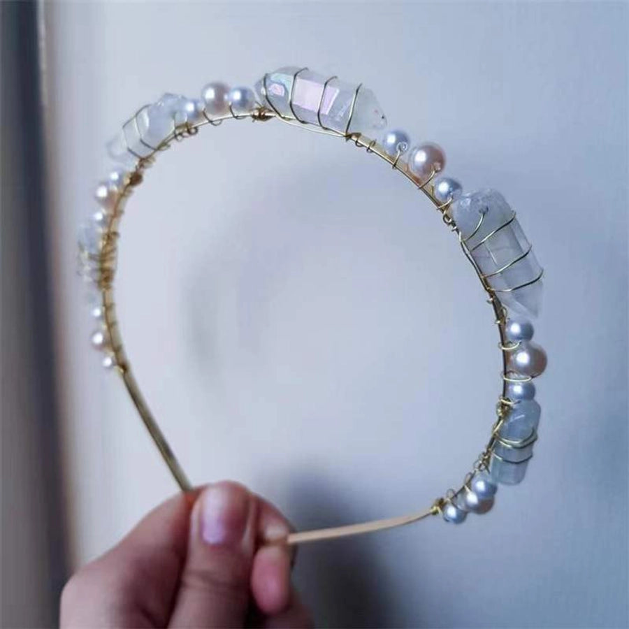 fashion square alloy inlay crystal hair band 1 piece