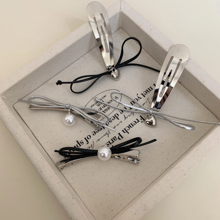 Women's Sweet Simple Style Bow Knot Alloy Hair Clip