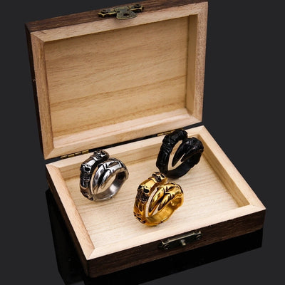 Jewelry Retro Punk Skull 304 Stainless Steel Rings