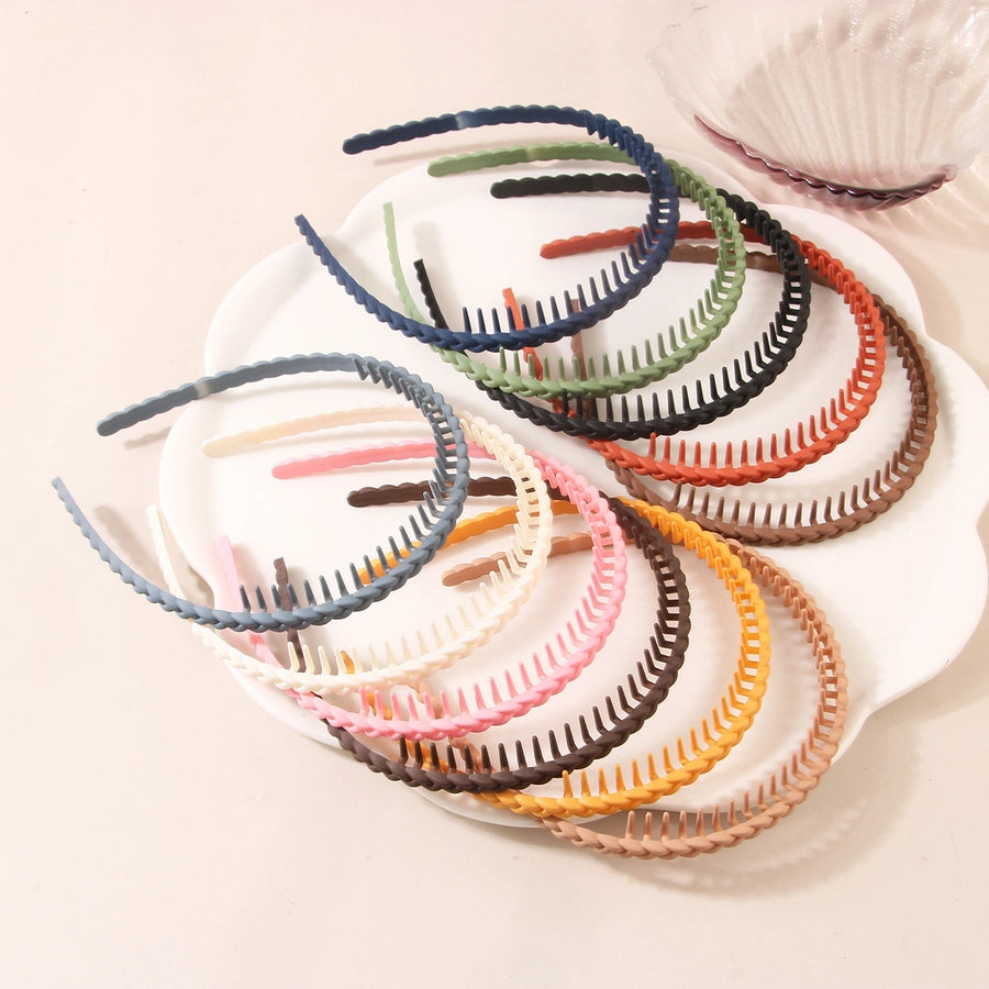 Women's Simple Style Solid Color Plastic Stoving Varnish Hair Band