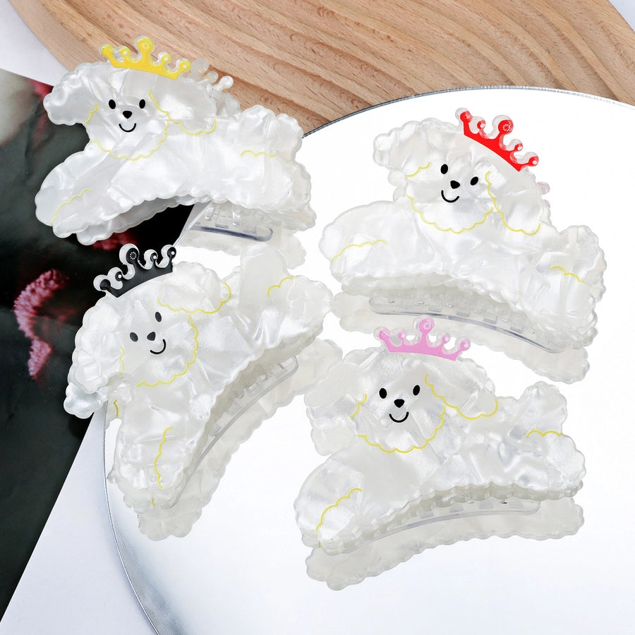simple style dog crown pvc hair claws 1 piece