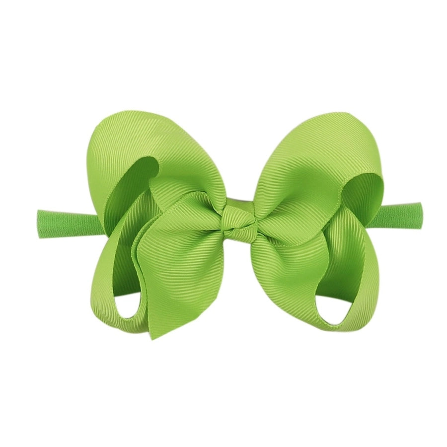 2337 20 color bubble flower headband new children bow nylon hair band  baby hair accessories