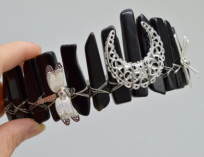 Women's Simple Style Commute Color Block Alloy Inlay Natural Stone Gem Crystal Crown