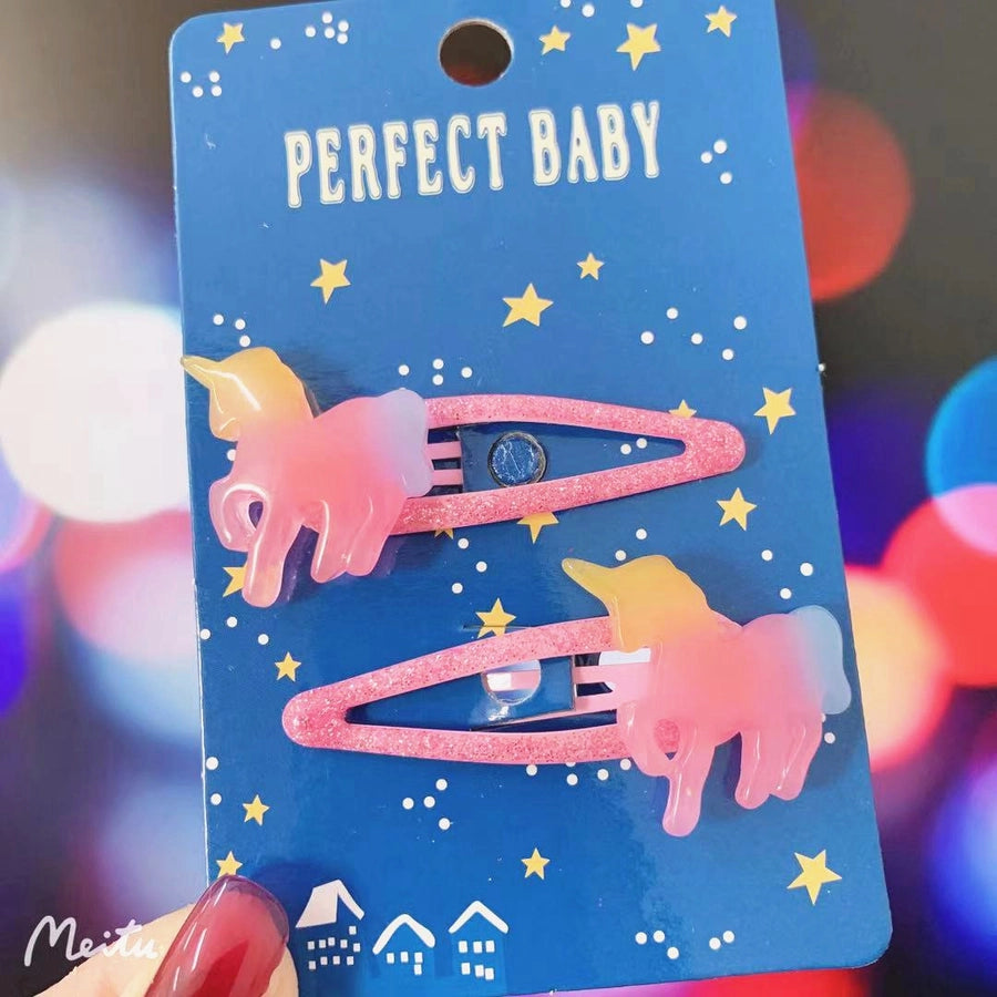 cute unicorn plastic hair clip