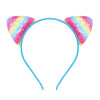 cute cat ears cloth sequins hair band 1 piece