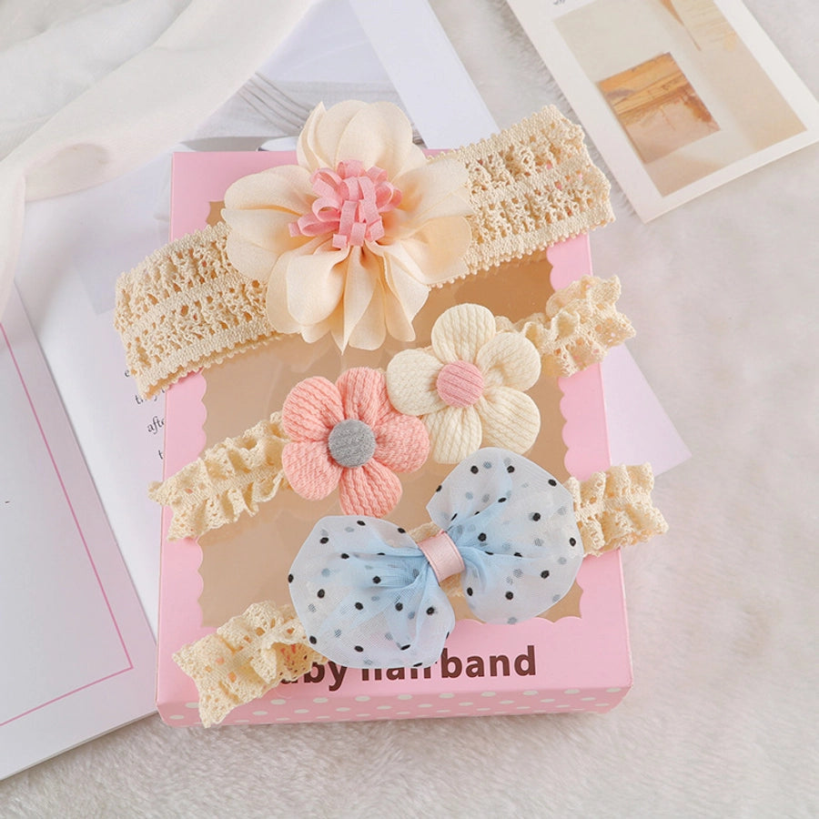 Korean style baby hair band cute princess bow flower crown children hair accessories newborn photo headdress suit