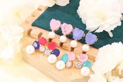 1 Pair Elegant Simple Style Heart Shape Plating Copper Drop Earrings