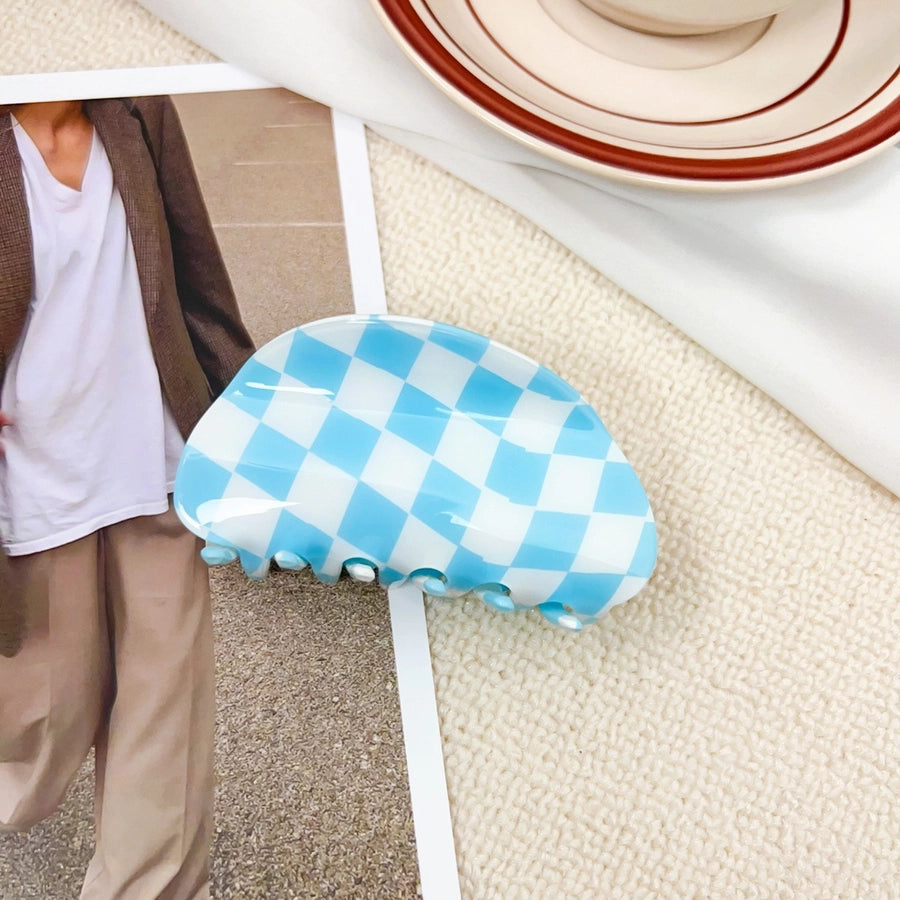 simple style lattice pvc hollow out hair claws