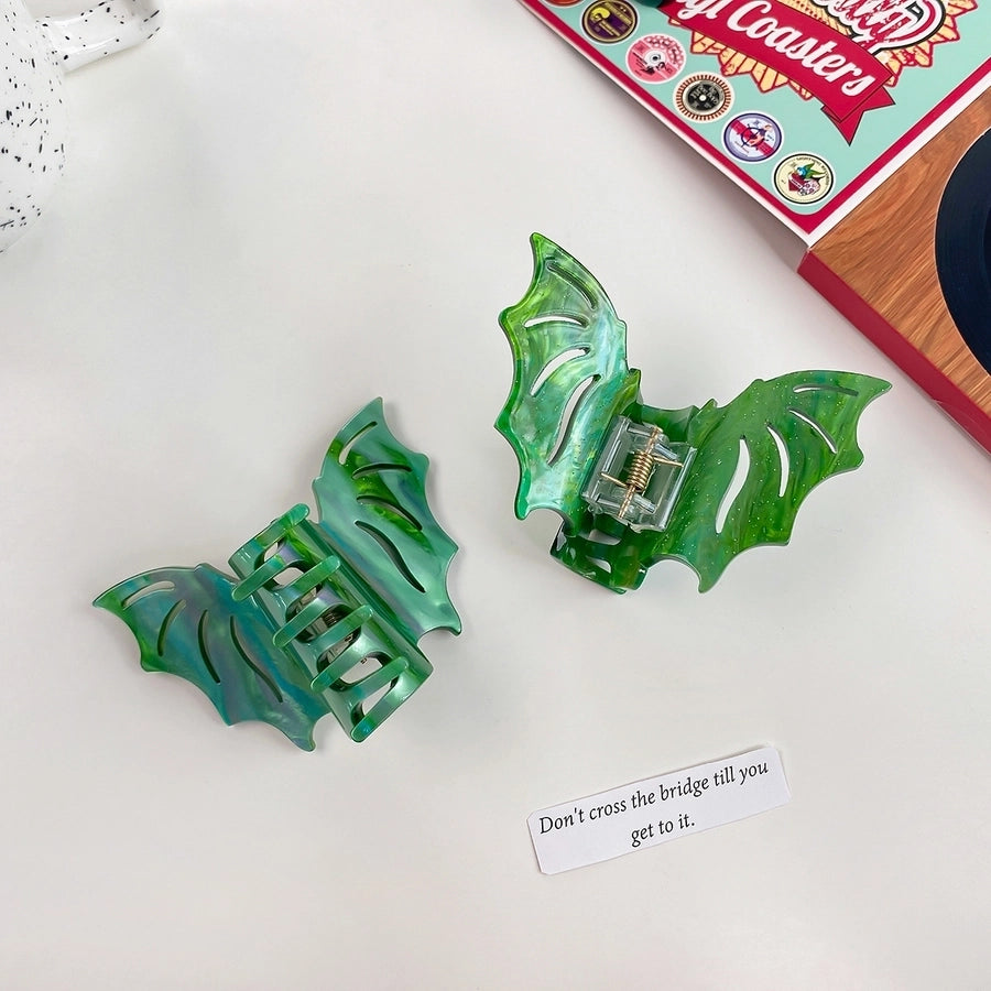 Halloween Funny Women's Bat Arylic Hollow Out Hair Claws