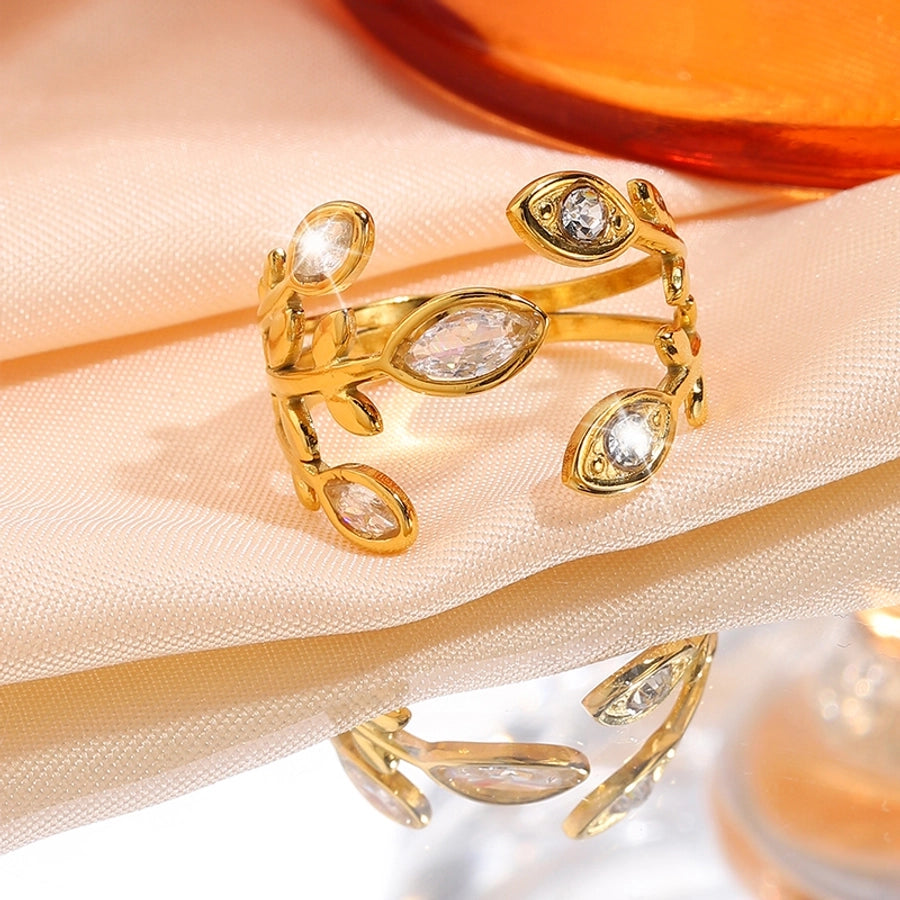 Jewelry Elegant Simple Style Classic Style Geometric 304 Stainless Steel Open Rings