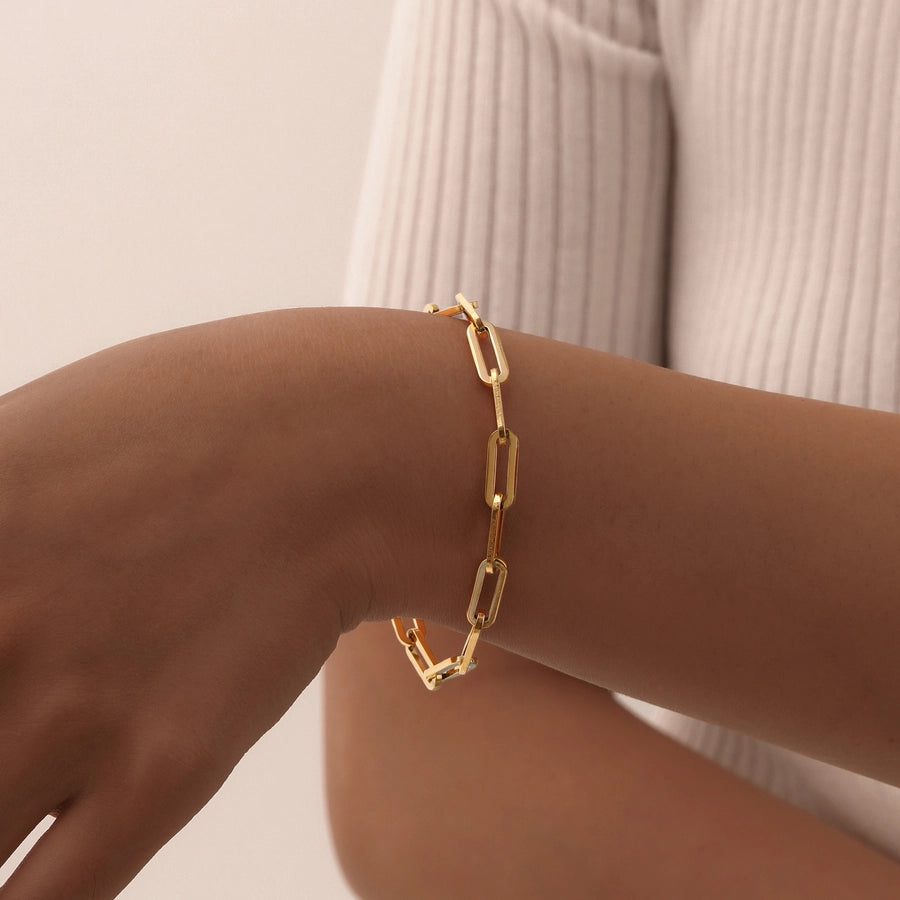 IG Style Heart Shape 201 Stainless Steel 18K Gold Plated Bracelets In Bulk