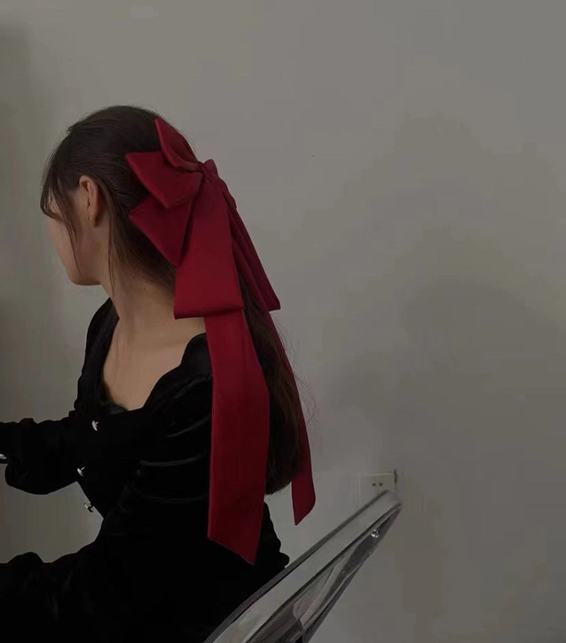 Women's Simple Style Bow Knot satin Hair Clip