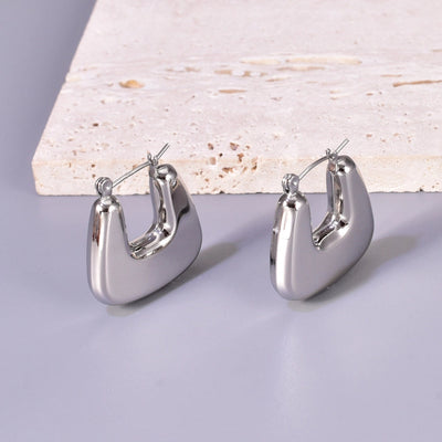 1 Pair Simple Style Geometric 304 Stainless Steel 18K Gold Plated Ear Studs