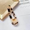women's fashion geometric water droplets leopard resin cellulose acetate sheet headwear hair clip