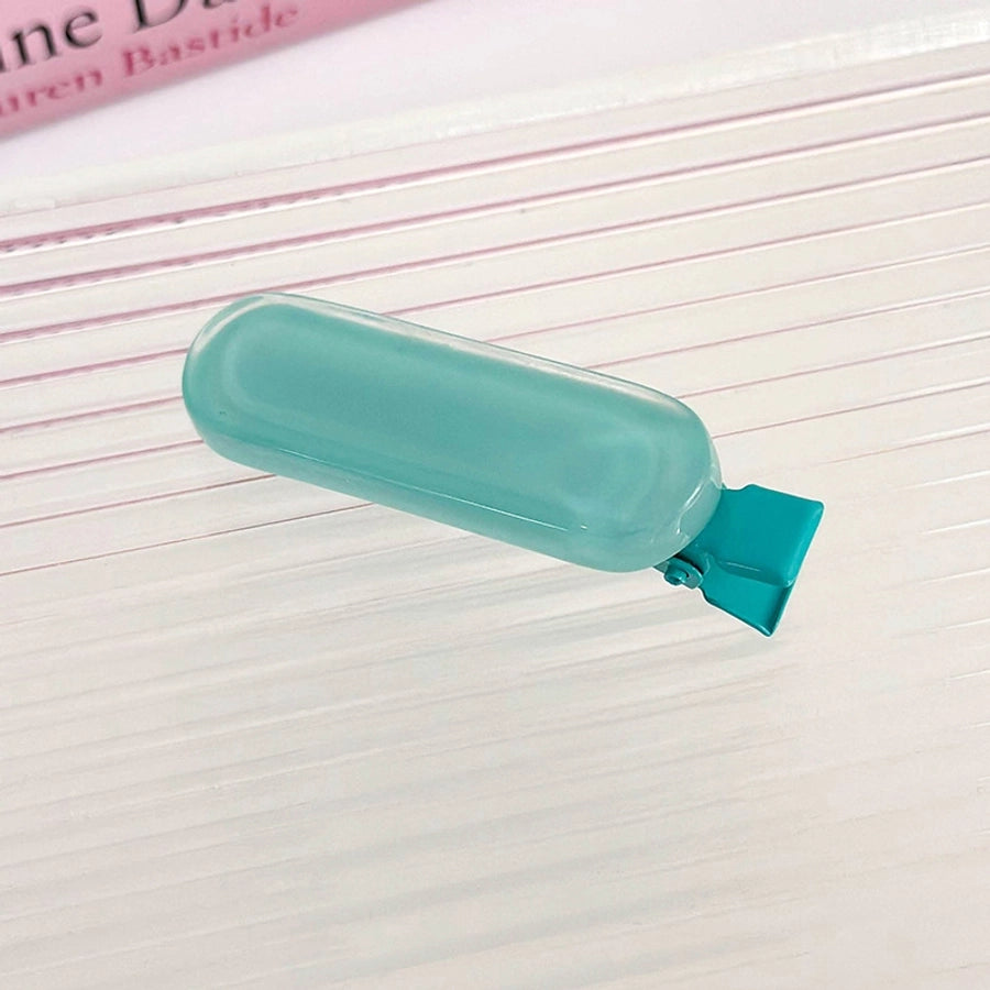 Women's Cute Vacation Sweet Solid Color Arylic Alloy Hair Clip