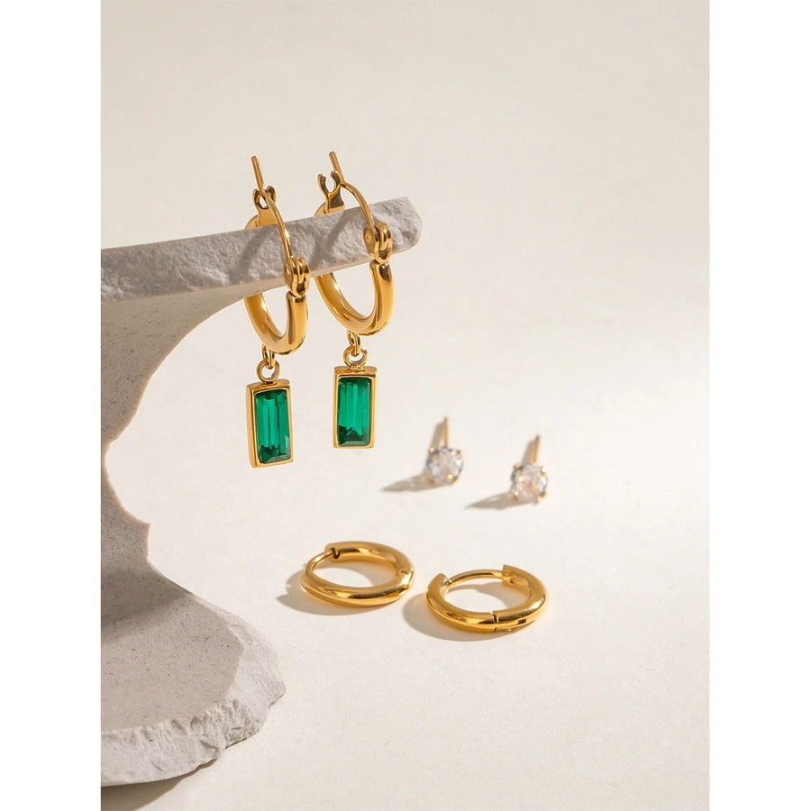 1 Set Simple Style Classic Style Geometric 304 Stainless Steel Earrings